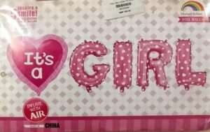 Decor Equip It's a Girl' Foil Balloon