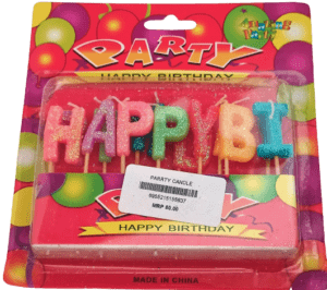 Decor Equip ‘Happy Birthday ' Birthday Cake Candle