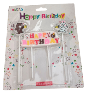 Decor Equip Birthday Cake Happy Birthday Candle - 3 Pcs