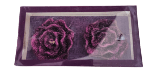 Decor Equip Birthday Candle Purple Rose Design