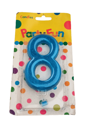 Decor Equip Birthday Candle 8th Number