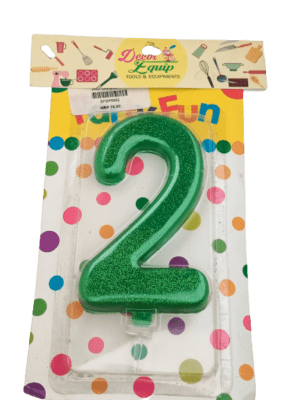 Decor Equip Birthday Candle '2' Number