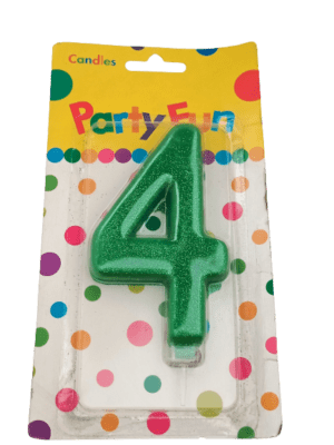 Decor Equip Birthday Candle '4' Number