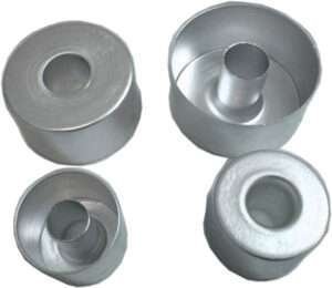 Decor Equip Aluminium Silver Doughnut Cutter – 4 Pcs