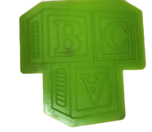Fondant Silicone Moulds Green ABC Pattern