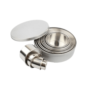 Decor Equip Simple Round Tin Cutter Box - 12 Pcs