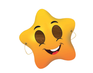 Decor Equip Star Smiley Face Mask - 10 Pcs