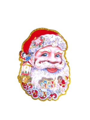 Decor Equip Christmas Decoration Santa Face Sticker