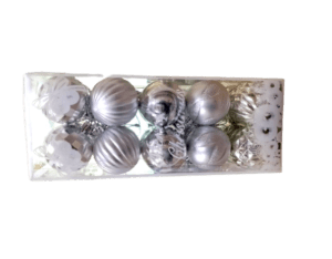 Decor Equip Christmas X-Mas Tree Decoration Hangings Gift Box Silver Balls -20