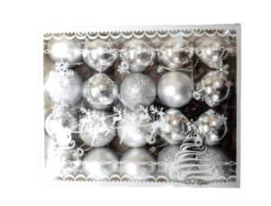 Decor Equip Christmas Decoration Hanging Silver Bells - 20 Pcs