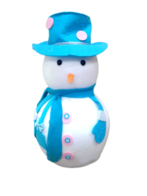Decor Equip Christmas Decoration Hanging Snow Big Teddy - Sky Blue
