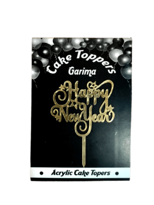 Decor Equip Happy New year Golden Tag’ Cake Topper