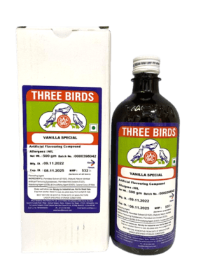 Three Birds Vanilla Special Artificial Flavouring Compound – 500g