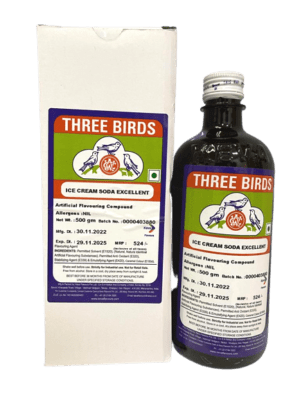 Three Birds Ice Cream Soda Excellent Artificial Flavouring Compound – 500g