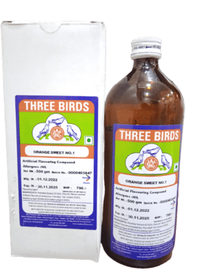 Three Birds Orange Sweet No .1 Artificial Flavouring Compound – 500 ML